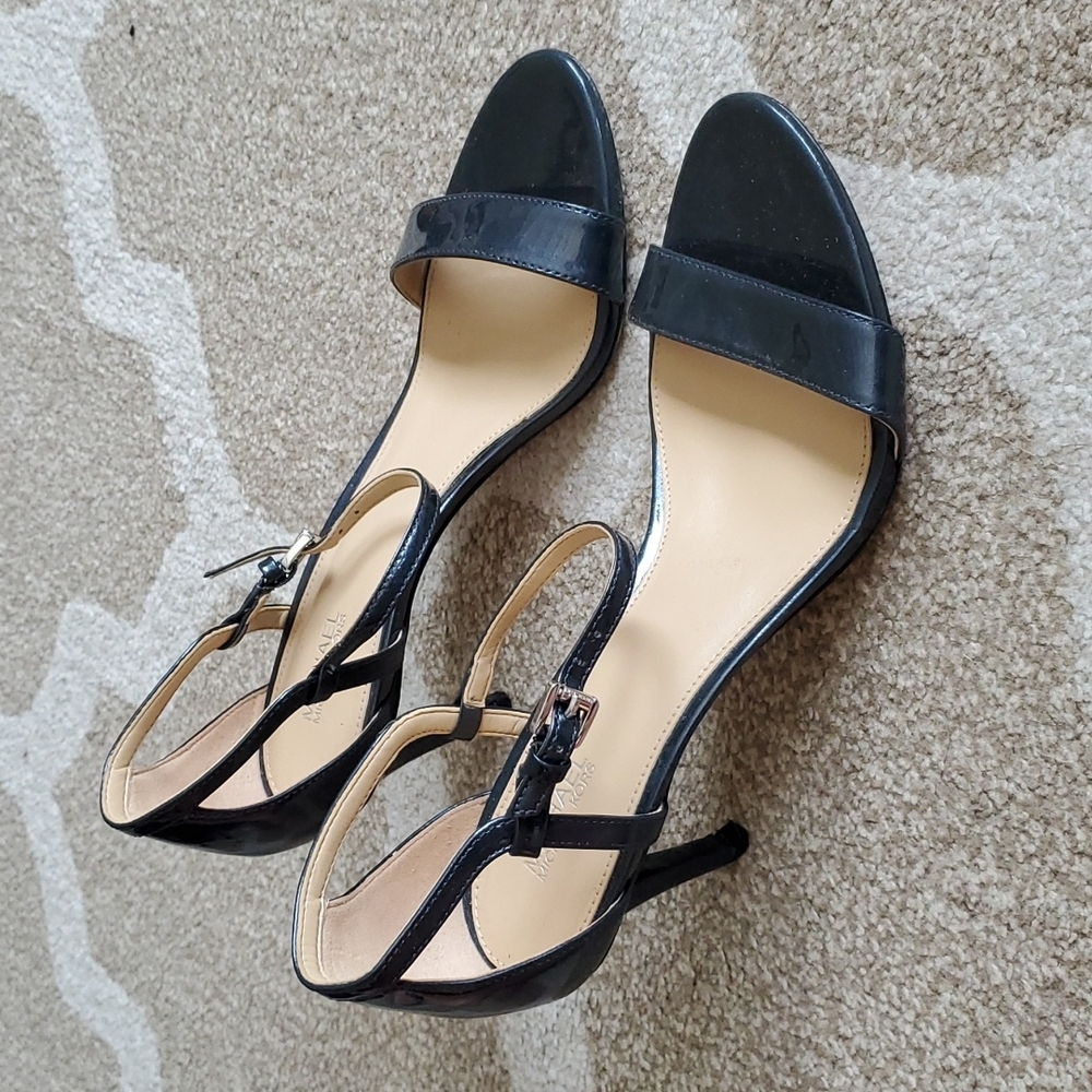 Mk heels Simone Sandals Black shiny